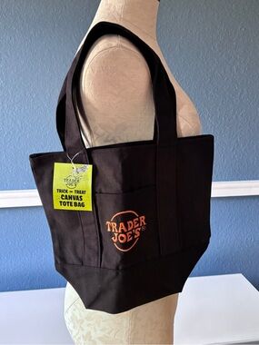 2025 Trader Joes Trick or Treat Canvas Mini Tote Bag